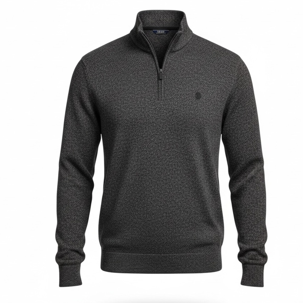 IZOD Men's Charcoal Zip-Up Sweater